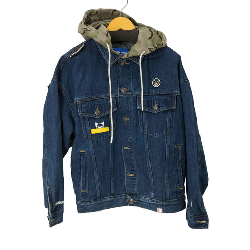 ジャックアンドジョーンズ JACK&JONES カモ柄デザインデニムジャケット メンズ import:L